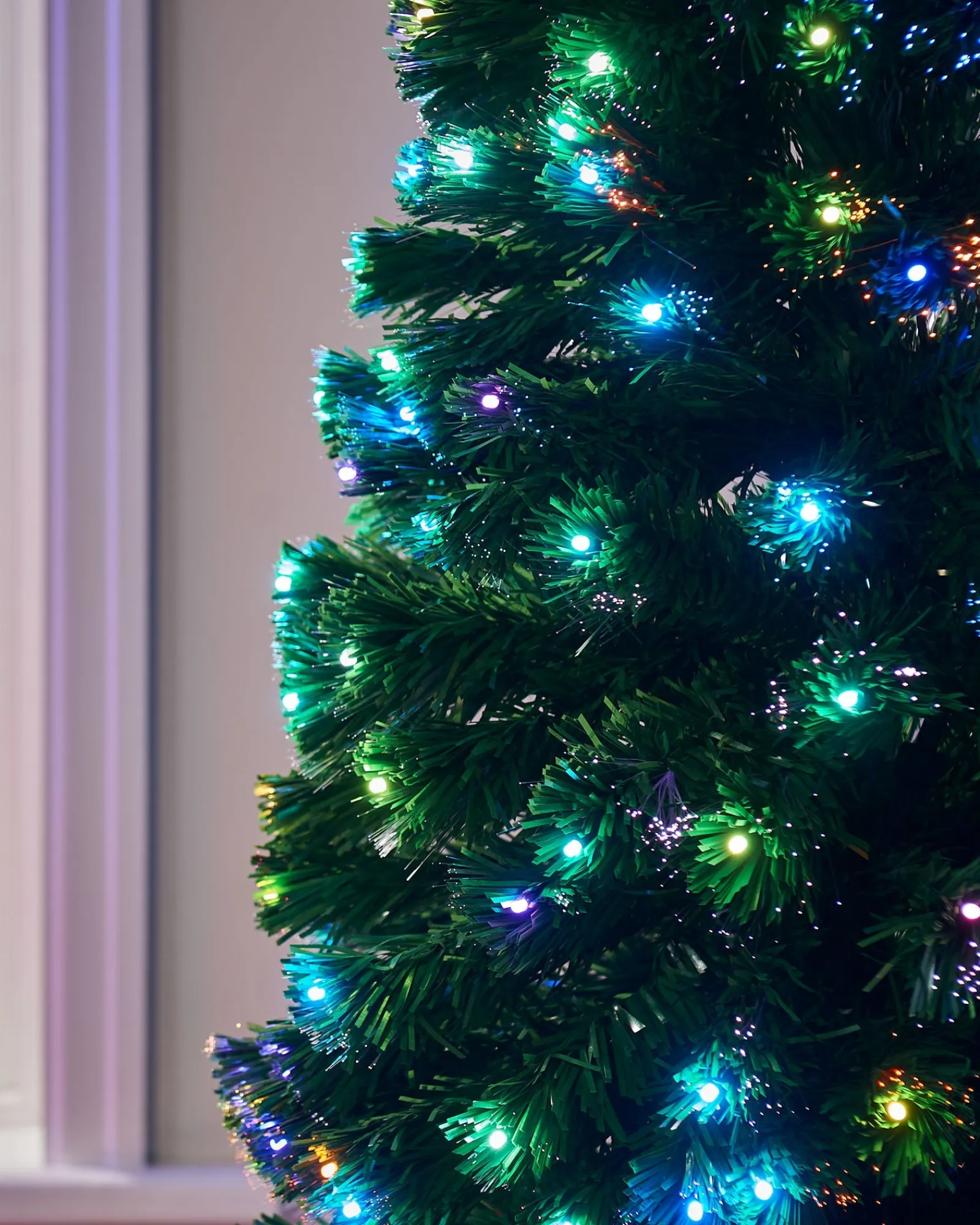 WeRChristmas Pre-Lit Fibre Optic Multi-Colour Christmas Tree, 7 Ft