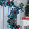 WeRChristmas Pre-Lit Frosted Decorated Garland, 9 Ft