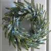 WeRChristmas Pre-Lit Frosted Fir Wreath, 50 Cm
