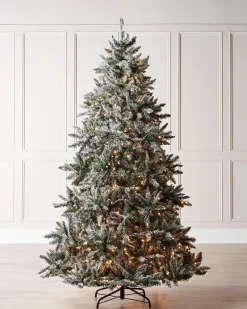 WeRChristmas Pre-Lit Full Bodied Snow Flocked Christmas Tree, 5 Ft