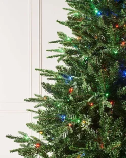 WeRChristmas Pre-lit Grand Alaskan Fir Christmas Tree, Dual Multi Colour, 7 Ft