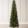 WeRChristmas Pre-Lit Green Pencil Christmas Tree, 6.5 Ft