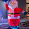 WeRChristmas Pre-Lit Inflatable Animated Santa, 6 Ft