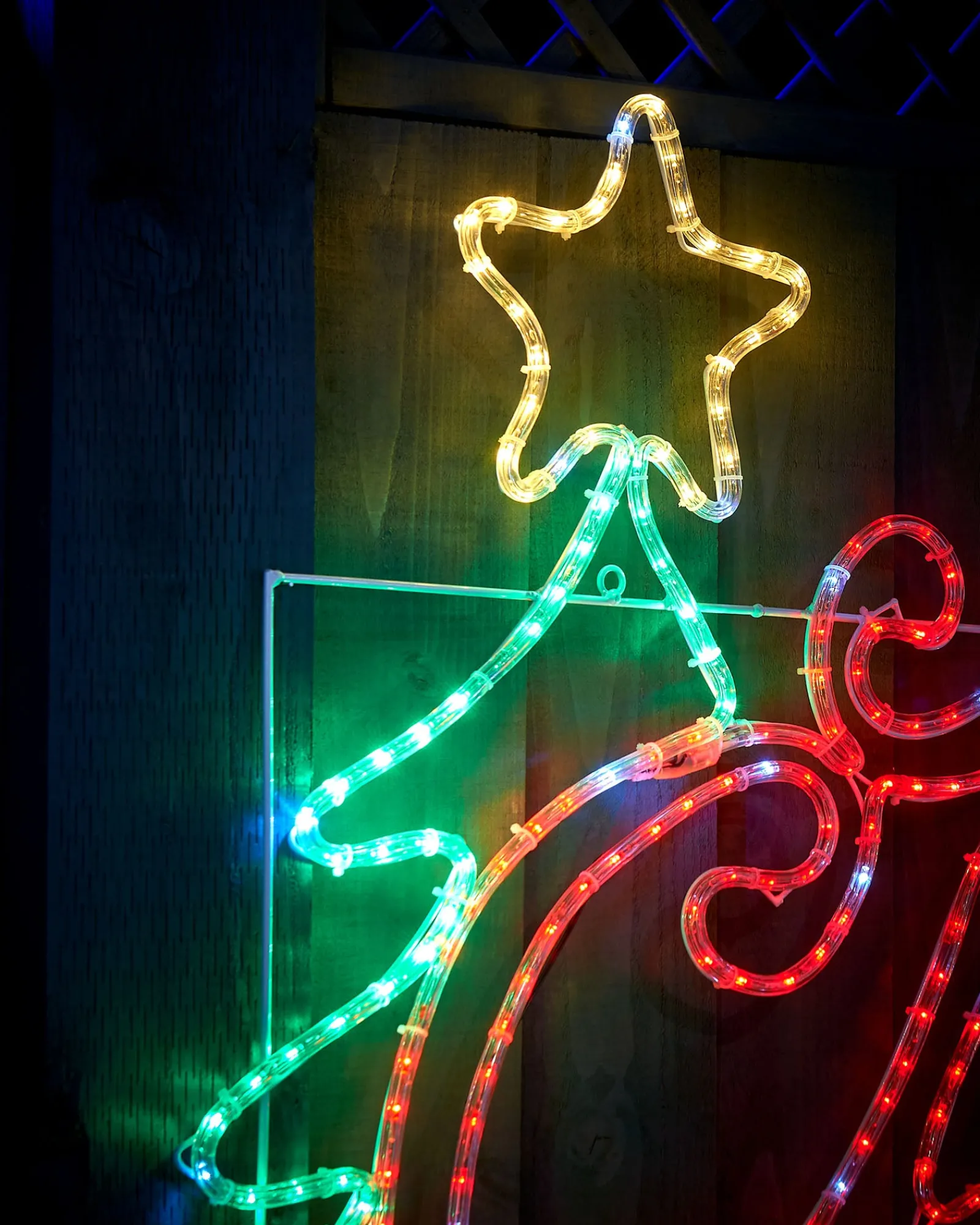 WeRChristmas Pre-Lit Merry Christmas Rope Light Silhouette, 2 M