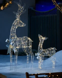 WeRChristmas Pre-Lit Micro LED Reindeer Family Silhouette, 135 Cm