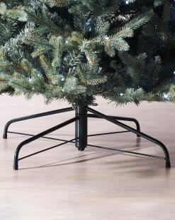 WeRChristmas Pre-Lit Mixed Pine Blue Christmas Tree, Dual LED White, 7 Ft