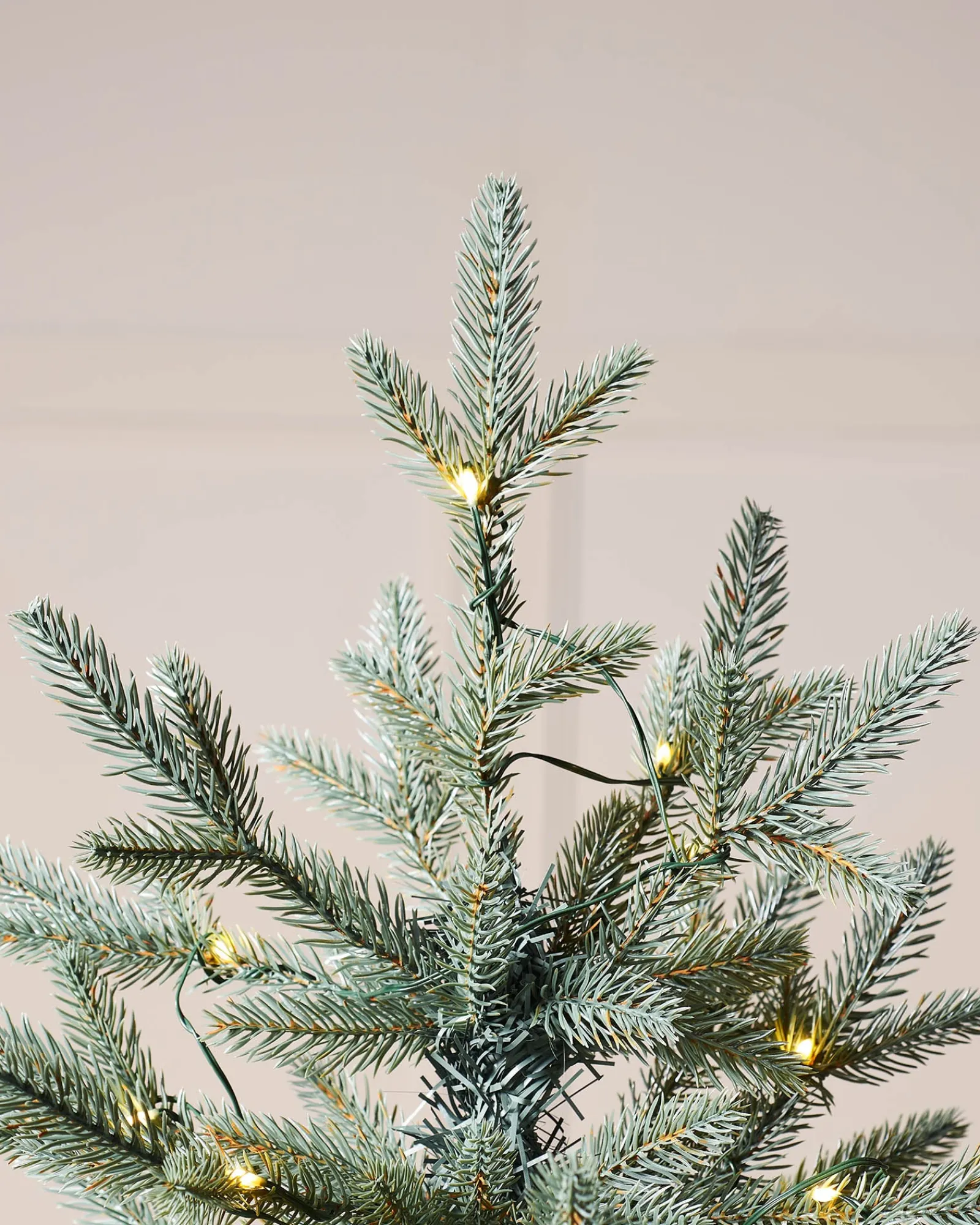 WeRChristmas Pre-Lit Mixed Pine Blue Christmas Tree, Dual LED Warm White, 7 Ft