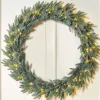 WeRChristmas Pre-Lit Mixed Pine Blue Wreath, 1 M