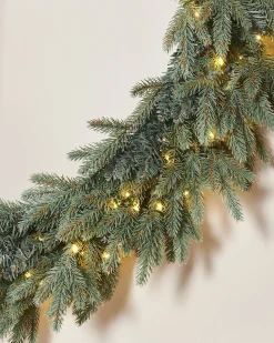 WeRChristmas Pre-Lit Mixed Pine Blue Wreath, 1 M