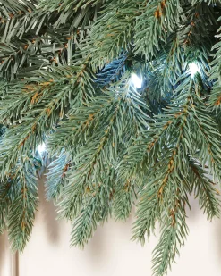 WeRChristmas Pre-Lit Mixed Pine Blue Wreath, 1 M