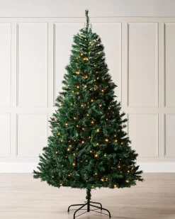 WeRChristmas Pre-Lit Mixed Pine Christmas Tree, 7 Ft