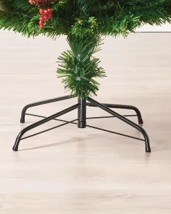 WeRChristmas Pre-Lit Mixed Pine Fibre Optic Christmas Tree With LED Stars, 7 Ft