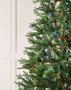 WeRChristmas Pre-Lit Mixed Pine Natural Bark Christmas Tree, 5 Ft