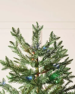 WeRChristmas Pre-Lit Mixed Pine Natural Bark Christmas Tree, 5 Ft