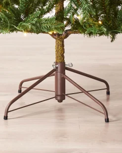 WeRChristmas Pre-Lit Mixed Pine Natural Bark Christmas Tree, 6 Ft