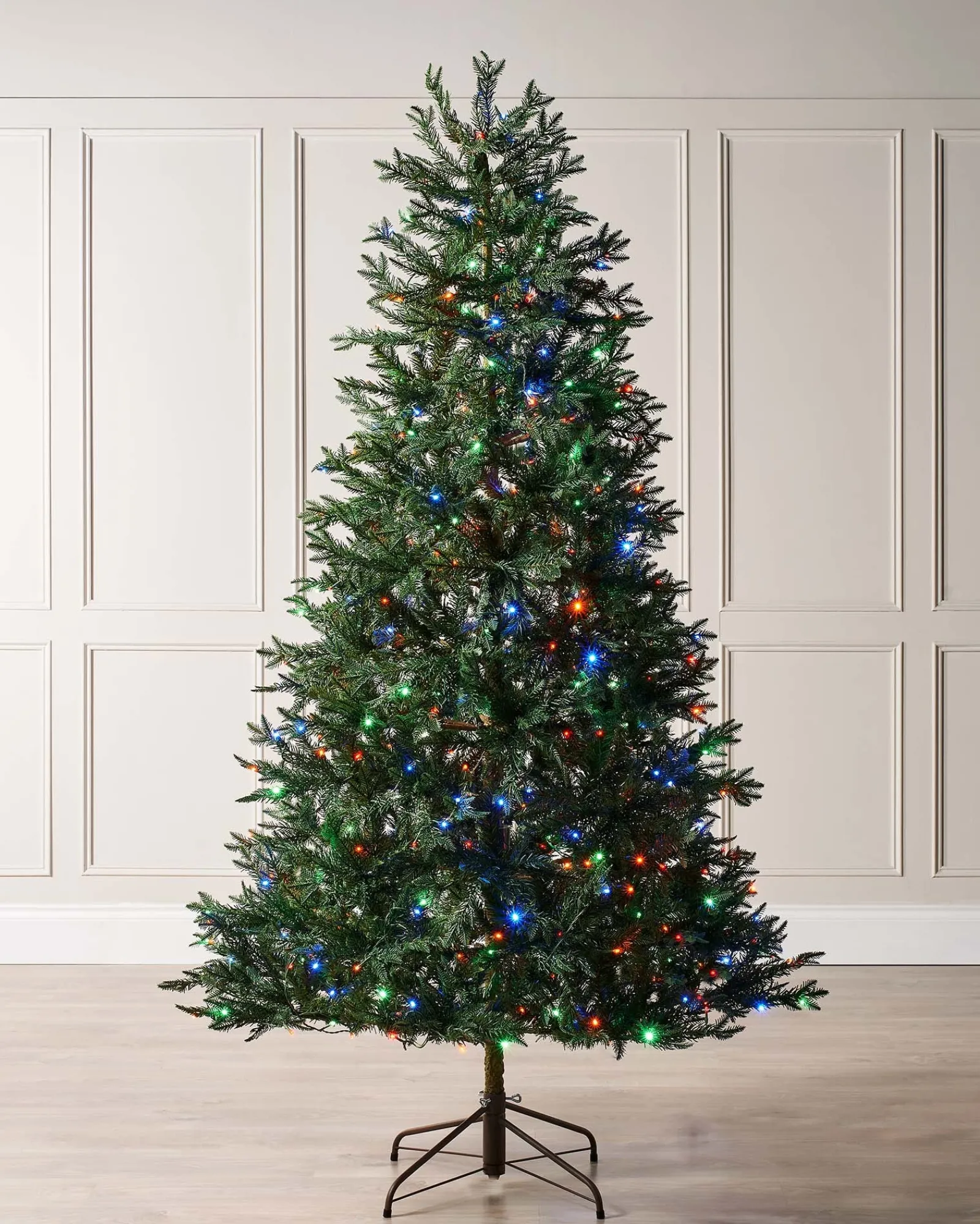 WeRChristmas Pre-Lit Mixed Pine Natural Bark Christmas Tree, 7 Ft