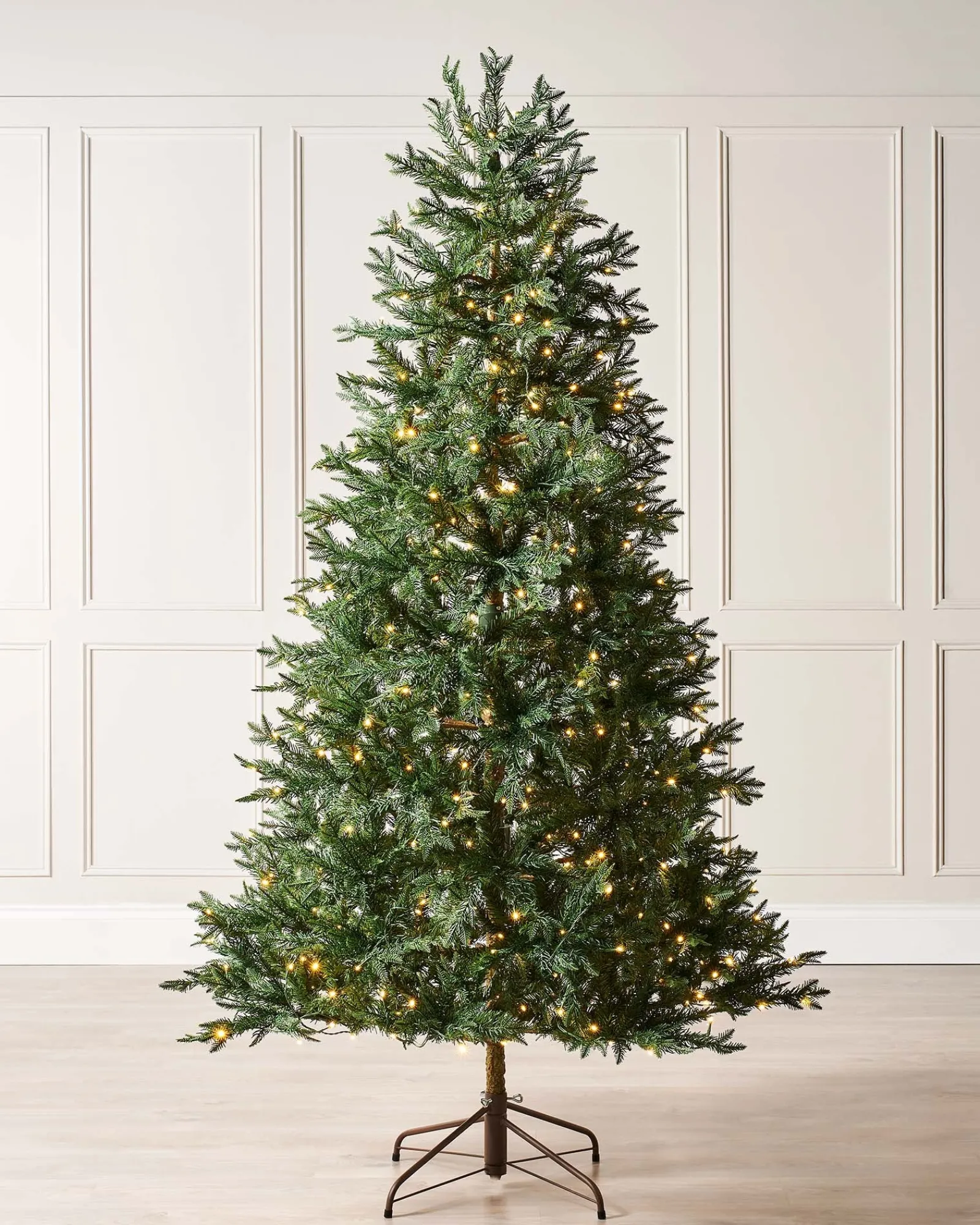 WeRChristmas Pre-Lit Mixed Pine Natural Bark Christmas Tree, 7 Ft