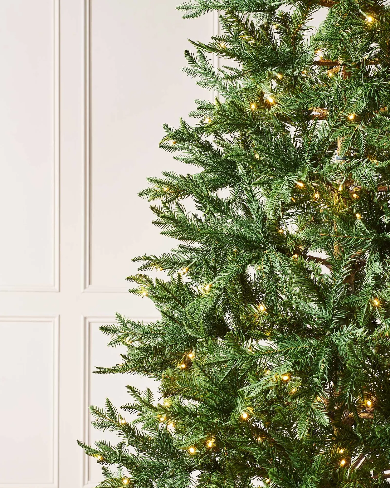 WeRChristmas Pre-Lit Mixed Pine Natural Bark Christmas Tree, 9 Ft