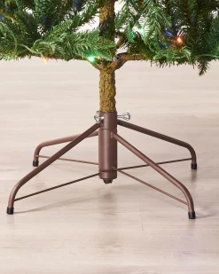 WeRChristmas Pre-Lit Mixed Pine Natural Bark Christmas Tree, 9 Ft