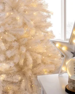 WeRChristmas Pre-Lit Mixed Pine White Christmas Tree, 12 Ft