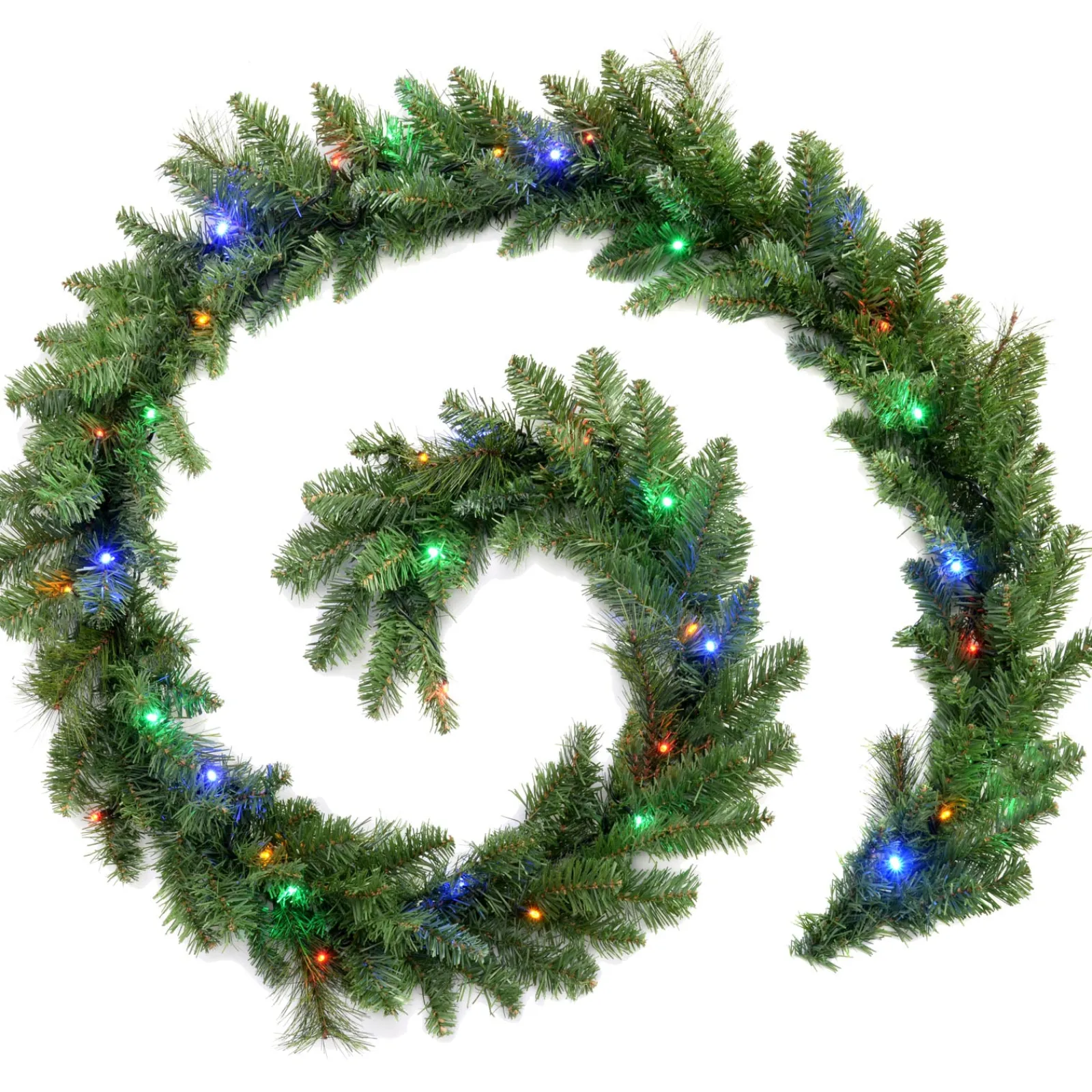 WeRChristmas Pre-Lit Multi-Coloured LEDs Garland, 9 Ft