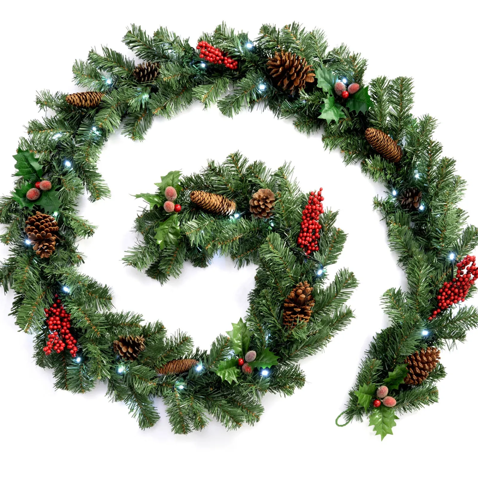 WeRChristmas Pre-Lit Multi-Function Decorated Garland, 9 Ft