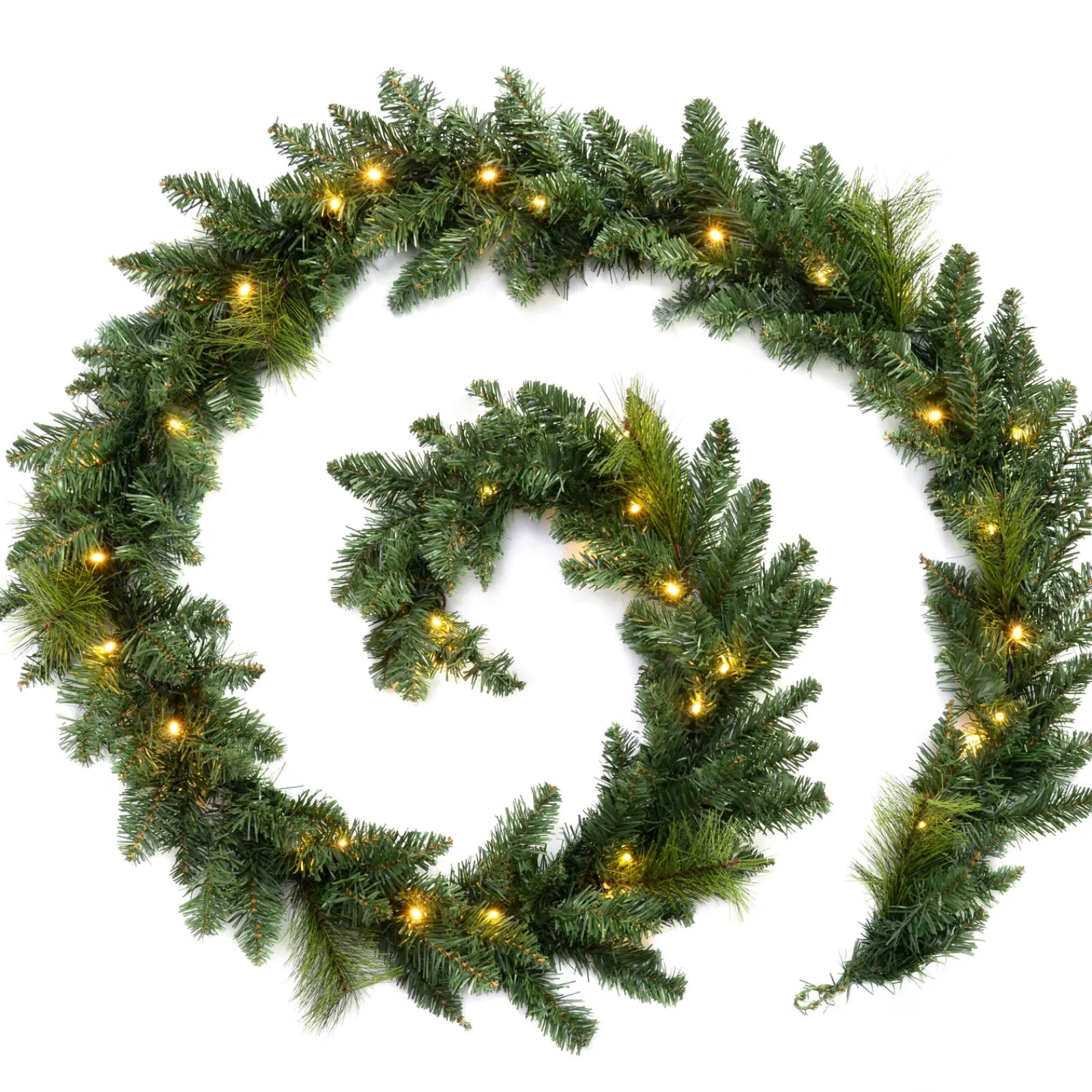 WeRChristmas Pre-Lit Multi-Function Garland, 9 Ft