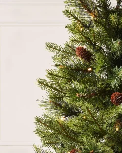 WeRChristmas Pre-Lit Natural Pine Potted Christmas Tree, 3.5 Ft