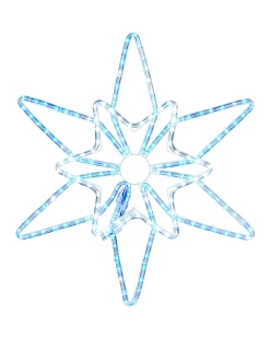 WeRChristmas Pre-Lit Northern Star Rope Light Silhouette, Blue/White, 64 Cm