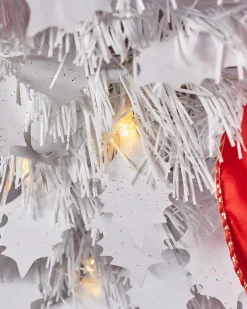 WeRChristmas Pre-Lit Pop-Up Decorated Christmas Tree, Red/White, 6 Ft