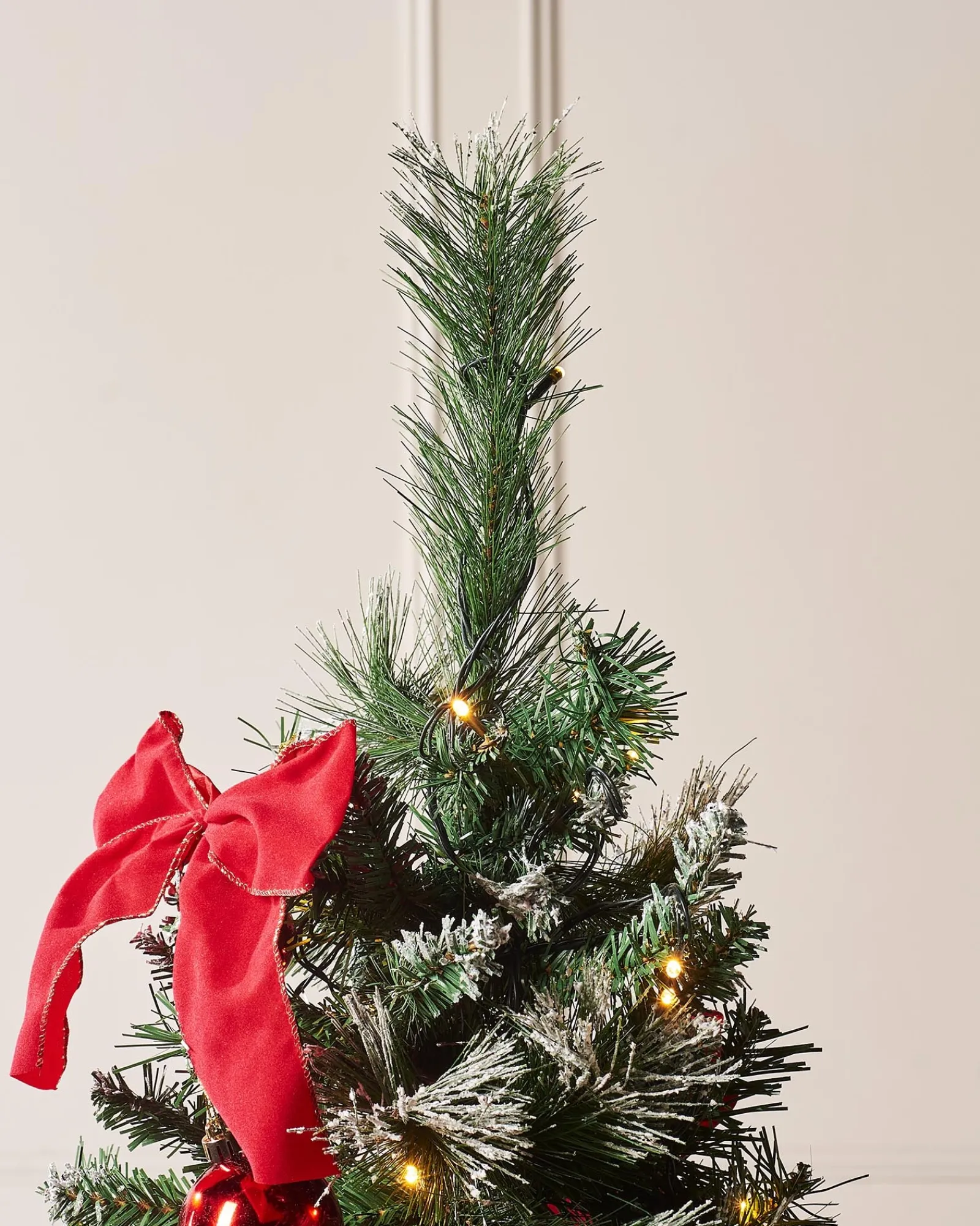 WeRChristmas Pre-Lit Pop-Up Decorated Christmas Tree, Red, 6 Ft