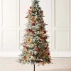 WeRChristmas Pre-Lit Pop-Up Decorated Christmas Tree, Red/Gold, 6 Ft