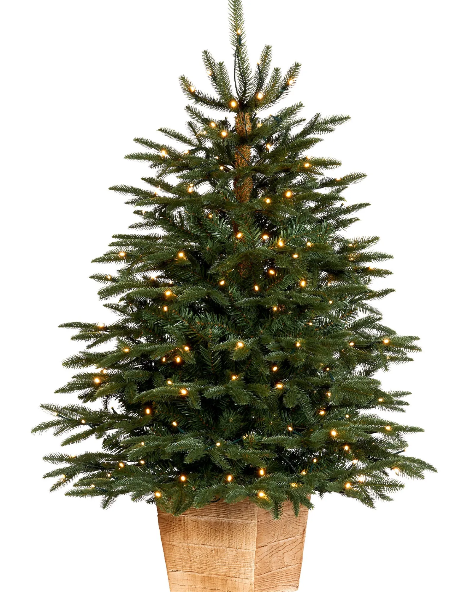 WeRChristmas Pre-Lit Potted Alaskan Fir Christmas Tree, 4 Ft