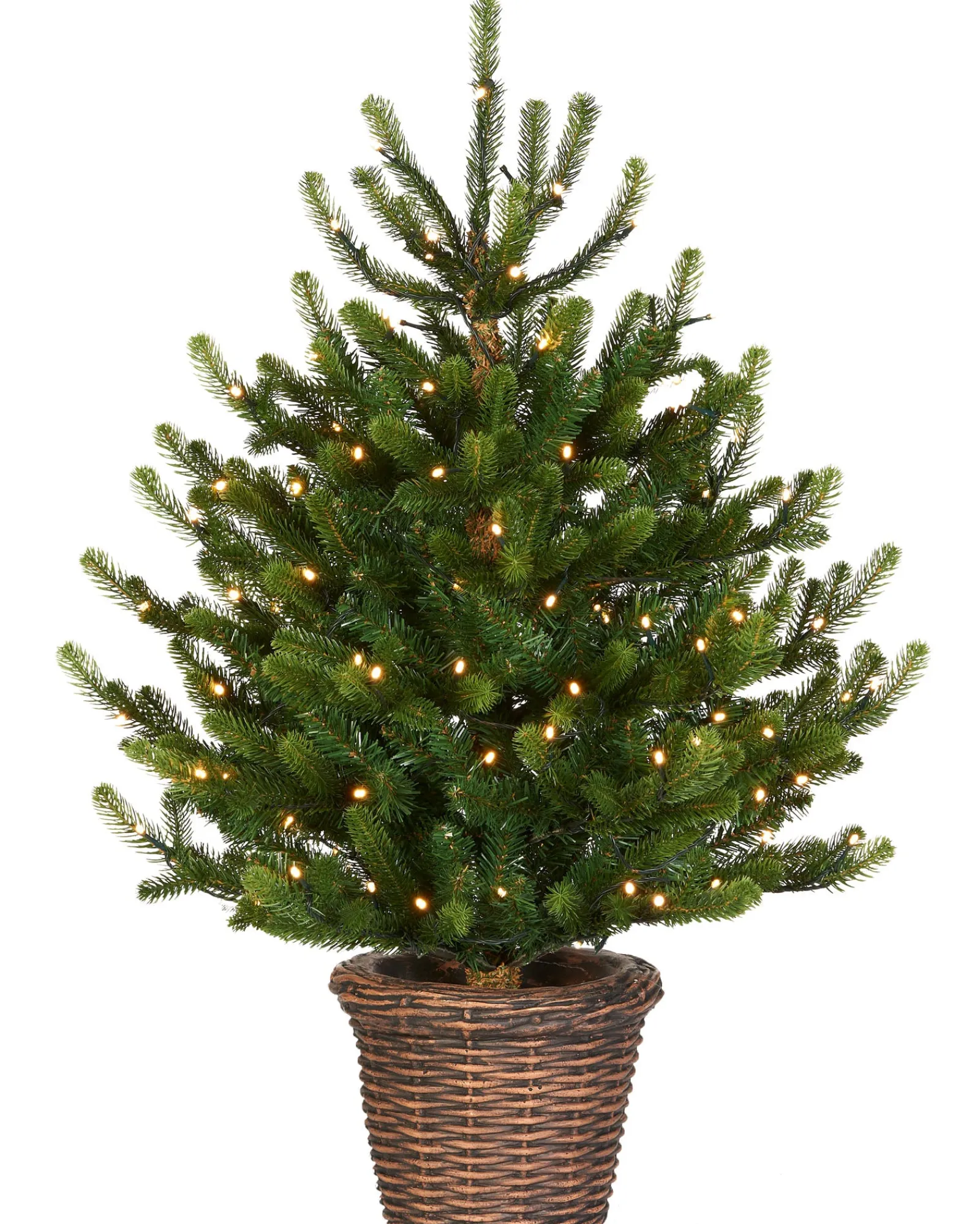 WeRChristmas Pre-Lit Potted Dwarf Fir Christmas Tree, 3 Ft