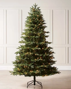 WeRChristmas Pre-Lit Royal Fir Multi-Function Christmas Tree, 7 Ft
