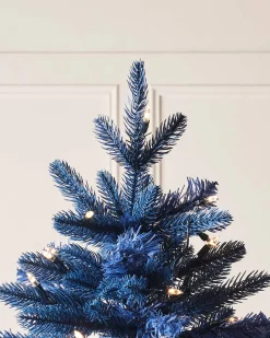 WeRChristmas Pre-Lit Sapphire Blue Christmas Tree, 6 Ft