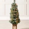 WeRChristmas Pre-Lit Scandinavian Blue Spruce Christmas Tree, 4 Ft