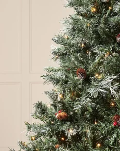 WeRChristmas Pre-Lit Scandinavian Spruce Pinecones & Berries Christmas Tree, 8 Ft
