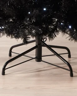 WeRChristmas Pre-Lit Slim Black Christmas Tree, 6 Ft