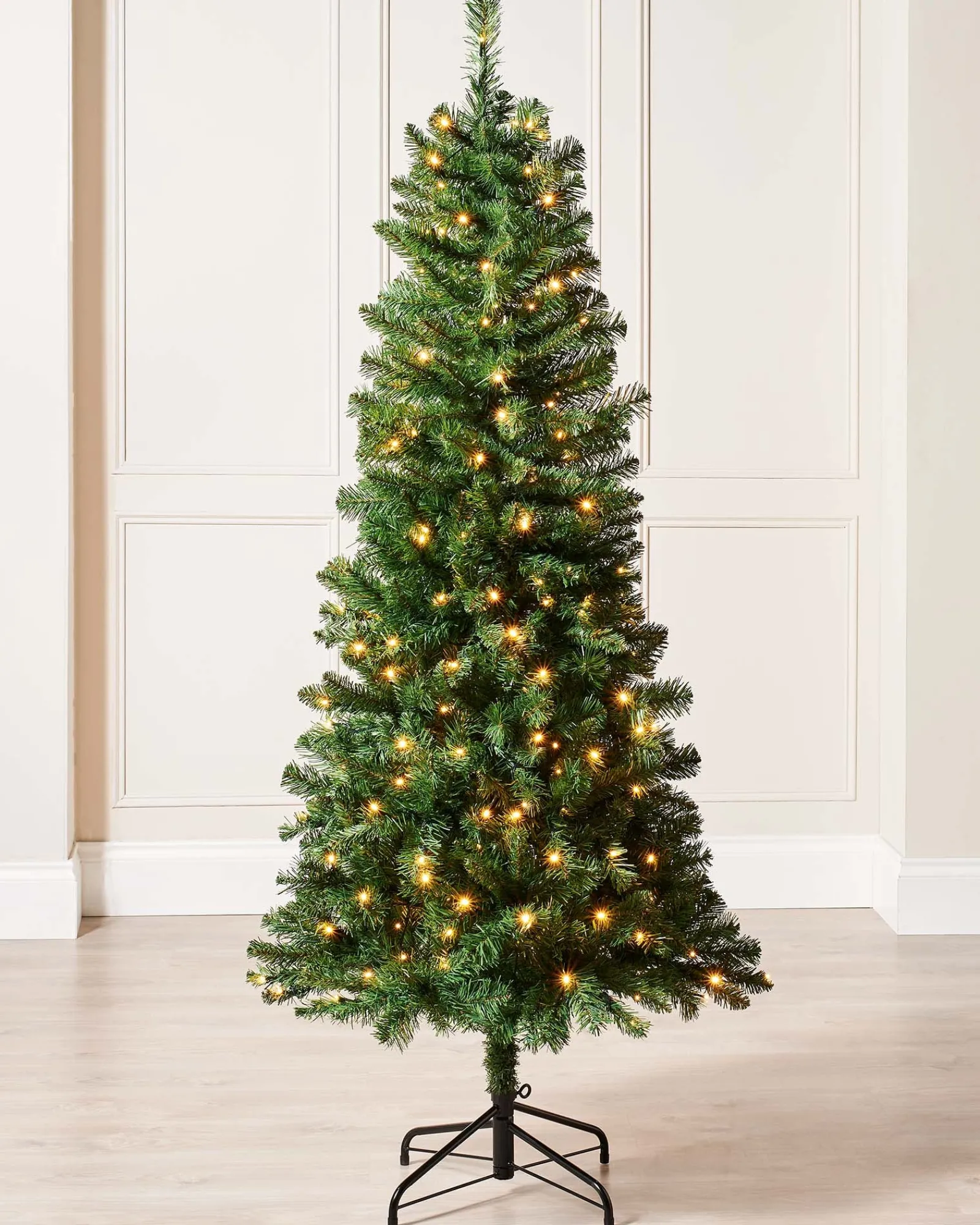 WeRChristmas Pre-Lit Slim Christmas Tree, 6 Ft