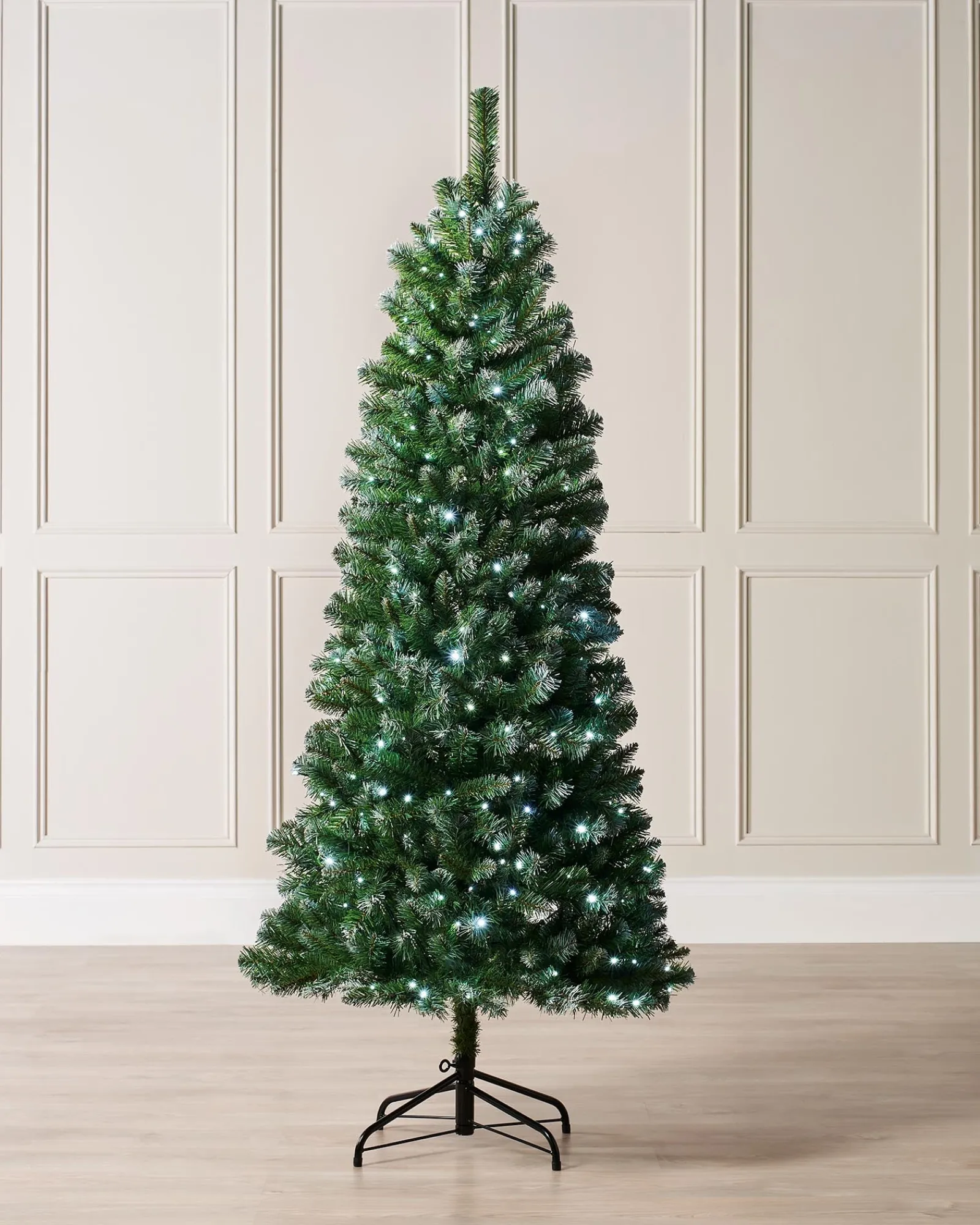 WeRChristmas Pre-Lit Slim Frosted Christmas Tree, 6 Ft