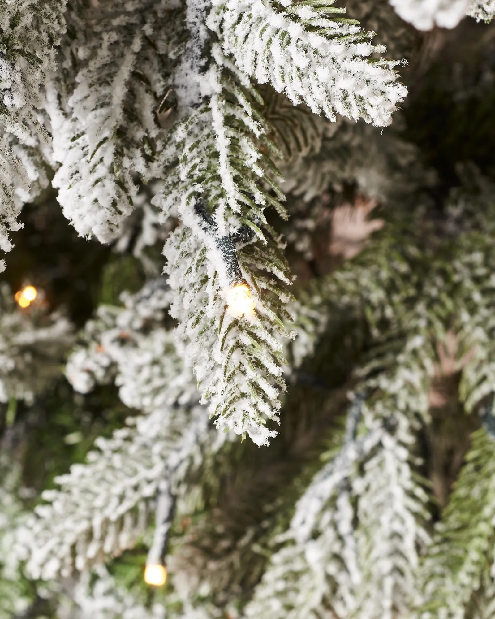 WeRChristmas Pre-Lit Slim Snow Flocked Christmas Tree, 6 Ft