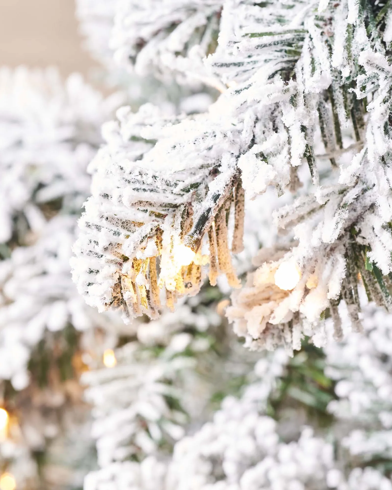 WeRChristmas Pre-Lit Snow Flocked Alpine Christmas Tree, 7 Ft