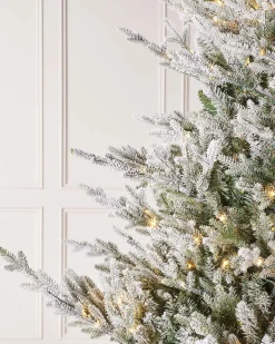 WeRChristmas Pre-Lit Snow Flocked Douglas Fir Christmas Tree, 6 Ft