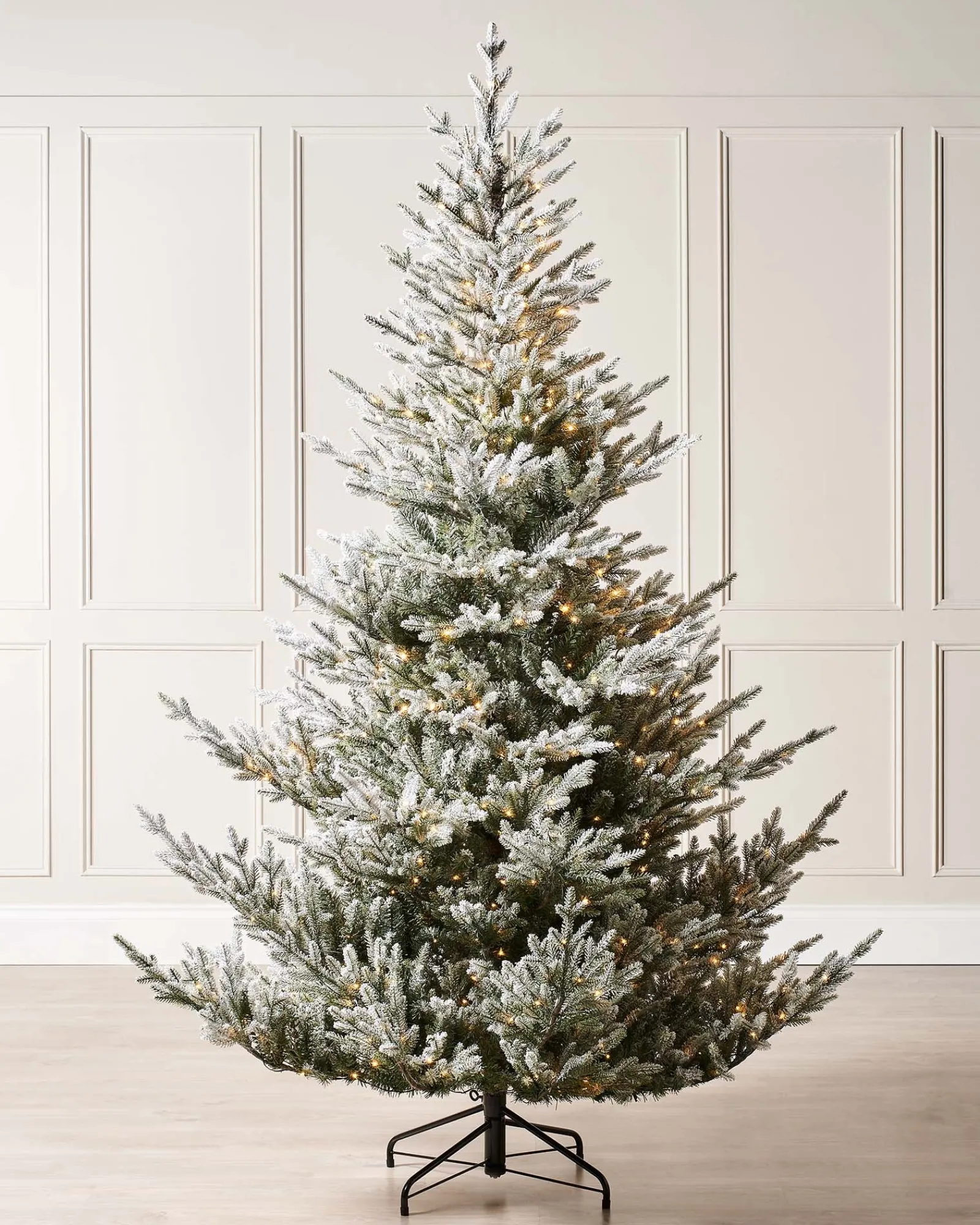 WeRChristmas Pre-Lit Snow Flocked Douglas Fir Christmas Tree, 9 Ft