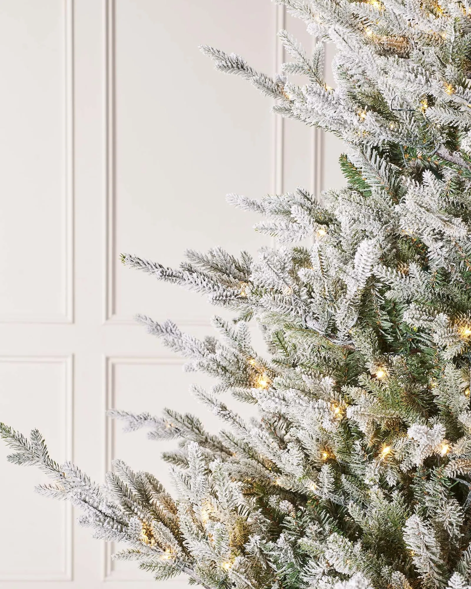 WeRChristmas Pre-Lit Snow Flocked Douglas Fir Christmas Tree, 9 Ft