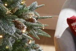 WeRChristmas Pre-Lit Snow Flocked Norwegian Spruce Christmas Tree, 7 Ft