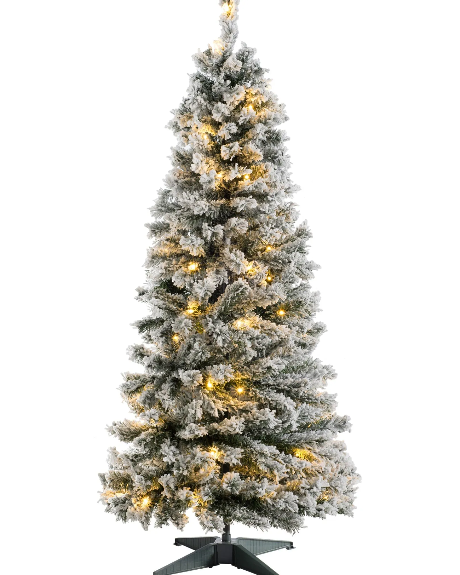 WeRChristmas Pre-Lit Snow Flocked Pop-Up Christmas Tree, 6 Ft