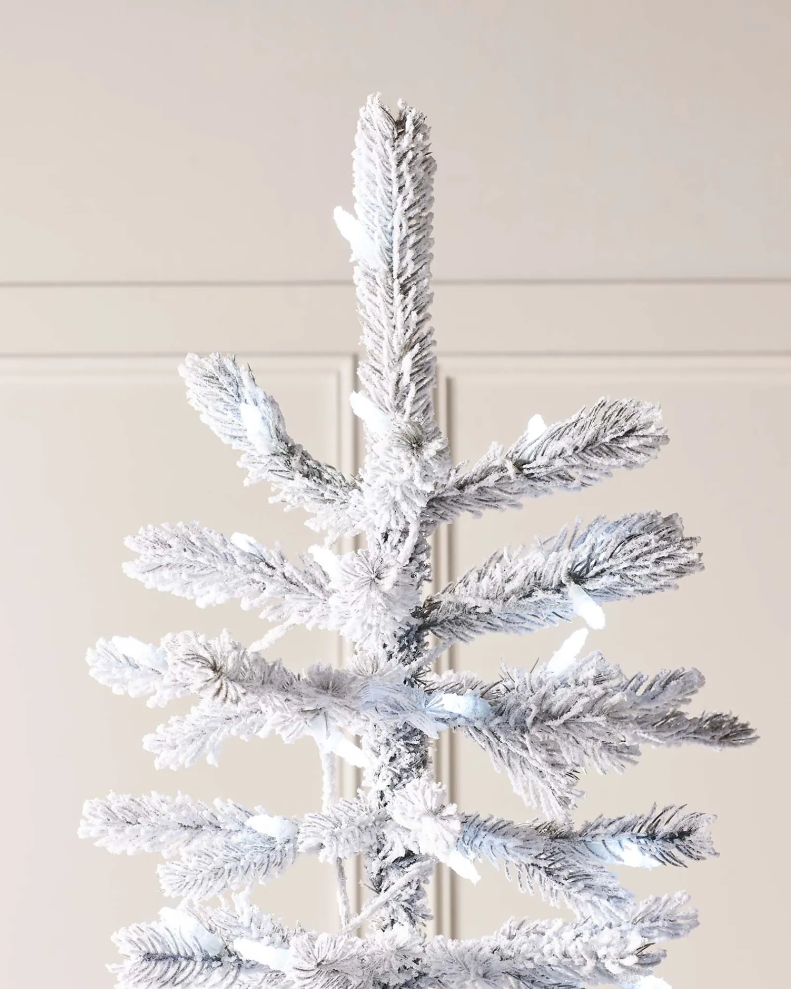 WeRChristmas Pre-Lit Snow Flocked Spruce Christmas Tree, 6 Ft