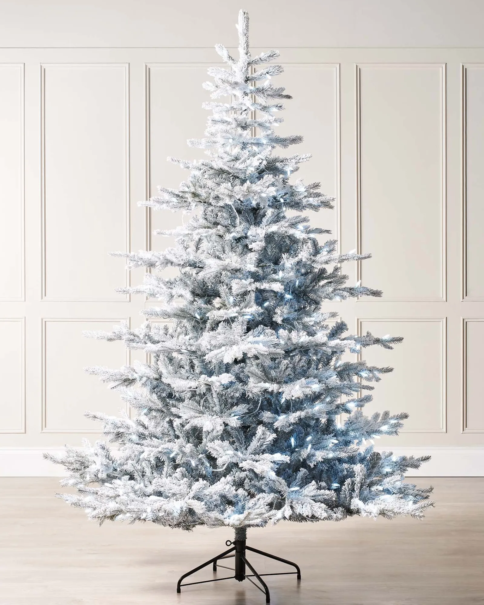 WeRChristmas Pre-Lit Snow Flocked Spruce Christmas Tree, 6 Ft